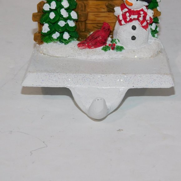 VTG Santa's Trim Shoppe Cuckoo Clock snowmam Fireplace Mantel Stocking Holder - Picture 4 of 6